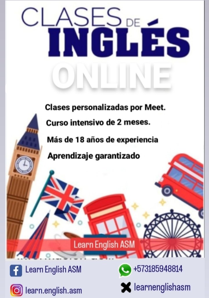 Curso de Inglés intensivo Online, Clases personalizadas por Meet.
Aprendizaje garantizado.
Precio del curso :492 Dólares.
#EnglishCourse
#ClasesDeIngles
#CursoDeInglesOnline
#EnglishClasses