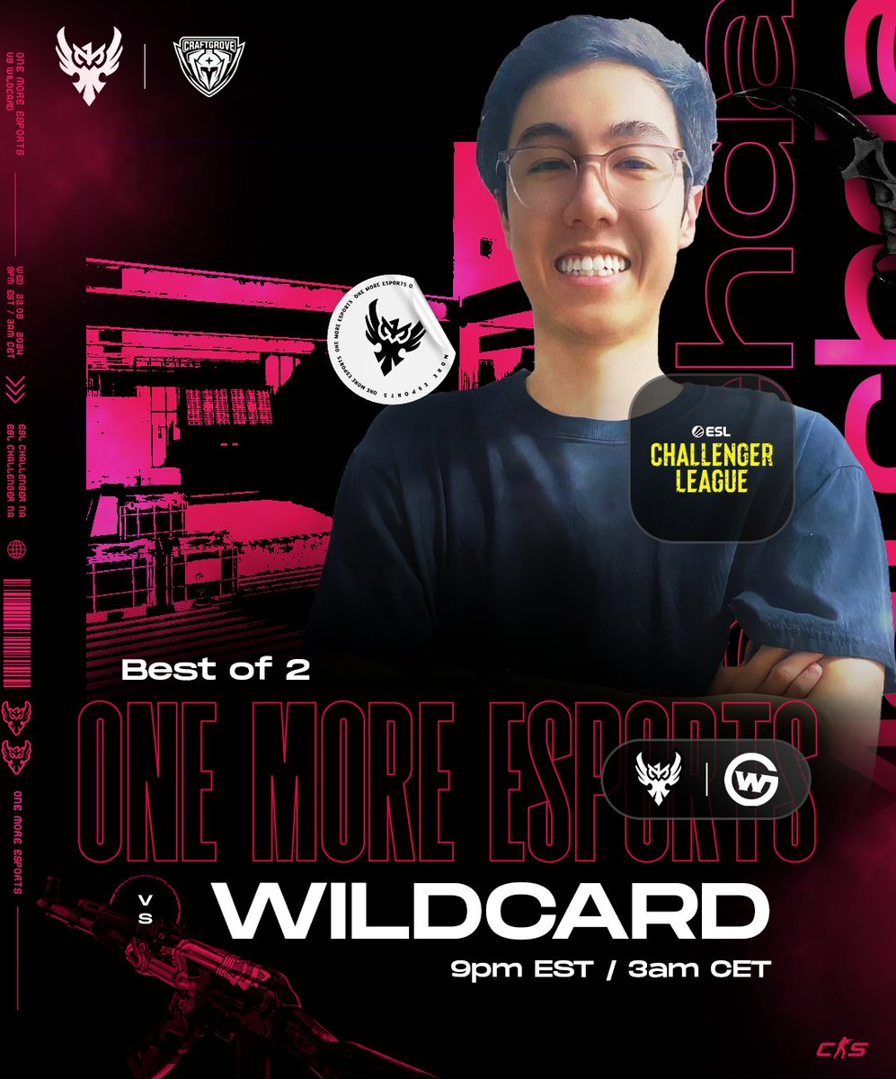 1MCSGO's tweet image. Last, but definitely not least, matchday of the #ESLChallengerLeague season vs @Wildcard_GG 👊

Starting at 9:00 PM EST / 3:00 AM CET 

#1MUP 🦉 
#counterstrike2
@ESLCS | @CraftGroveGG