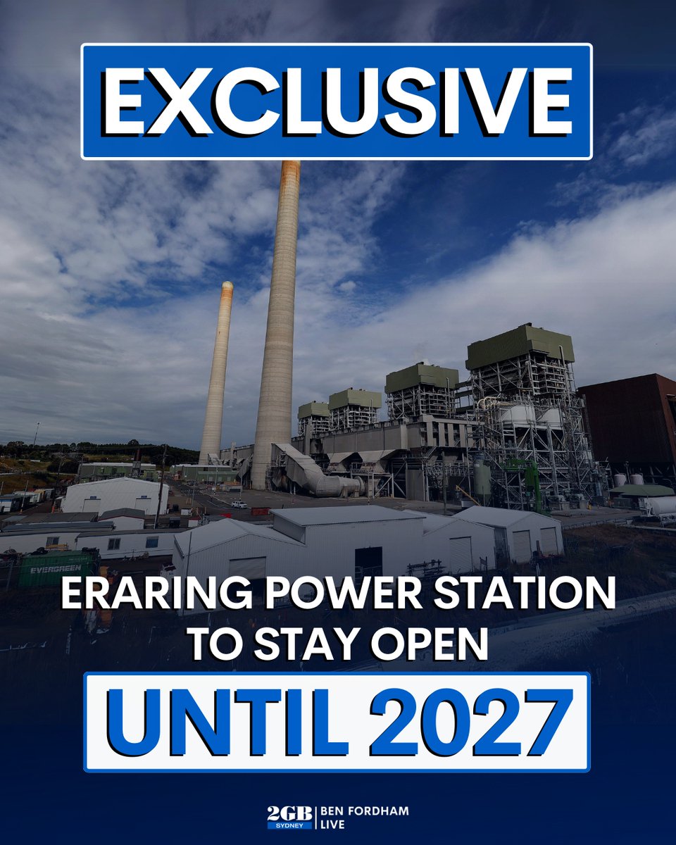 BREAKING: NSW Premier Chris Minns has extended the life of the Eraring coal fired power station. @BenFordhamLive MORE: 2gb.com/exclusive-erar…
