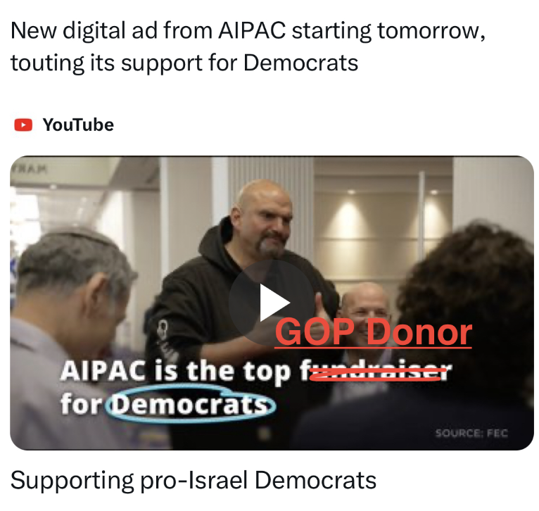 fixed it for ya, AIPAC. Those MAGA billionaires deserve credit for their big donations!