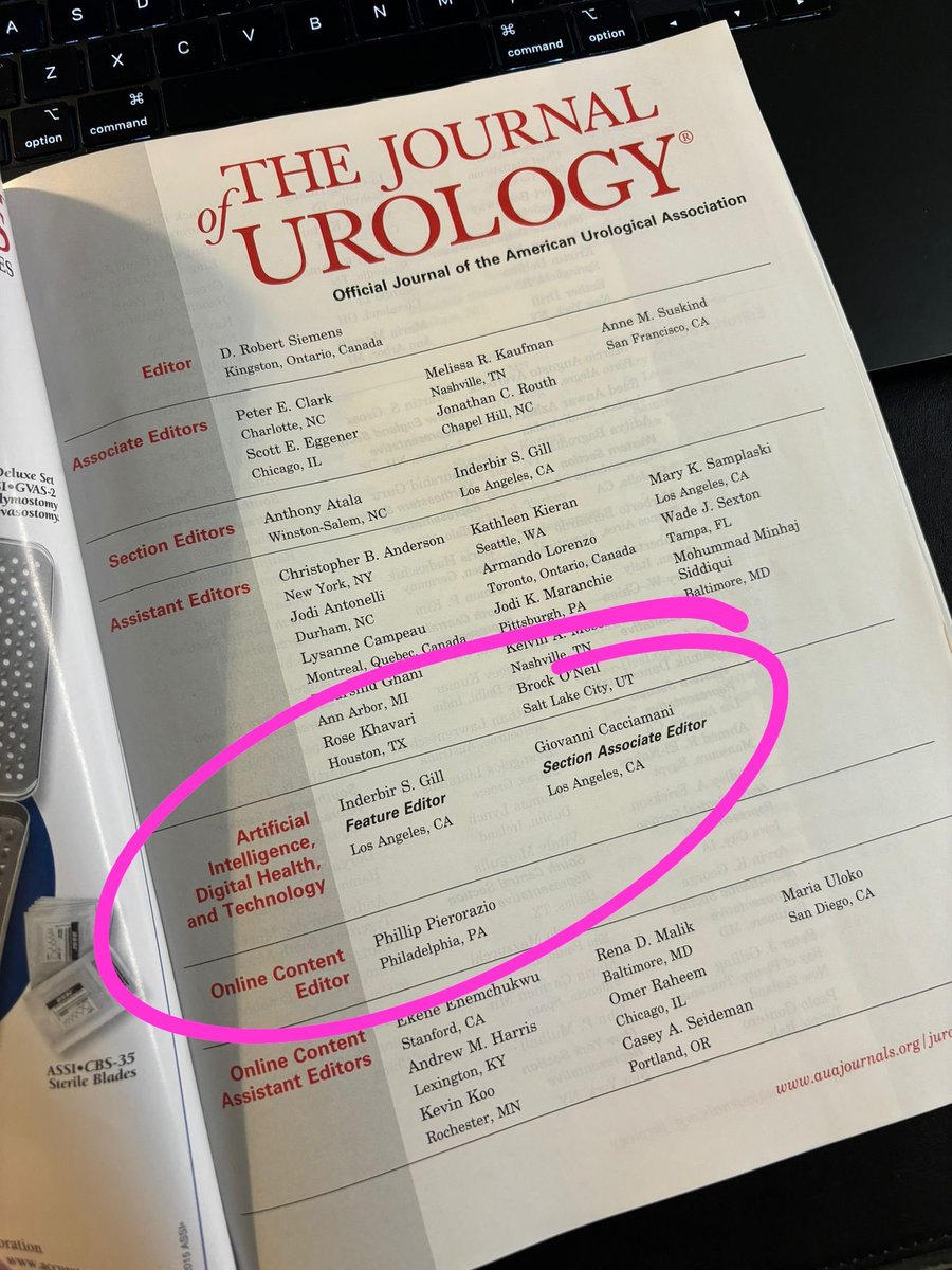 🤖Thrilled to join the @jurol board for the brand new section on Technology, Digital Health, and #ArtificialIntelligence and work alongside #DrGill, @siemensr, and the team! Get ready to read about new discoveries in #Urology and research! @AmerUrological @Urology_AI