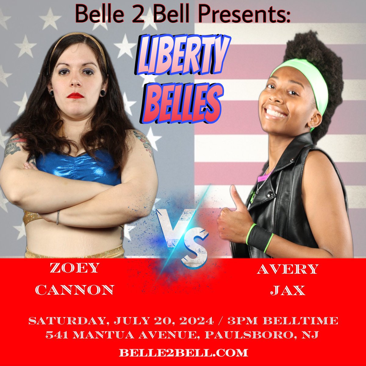 Saturday, July 20th Zoey Cannon will take on Avery Jax! The Bombshell vs The Firecracker! Tickets available at Belle2Bell.com!