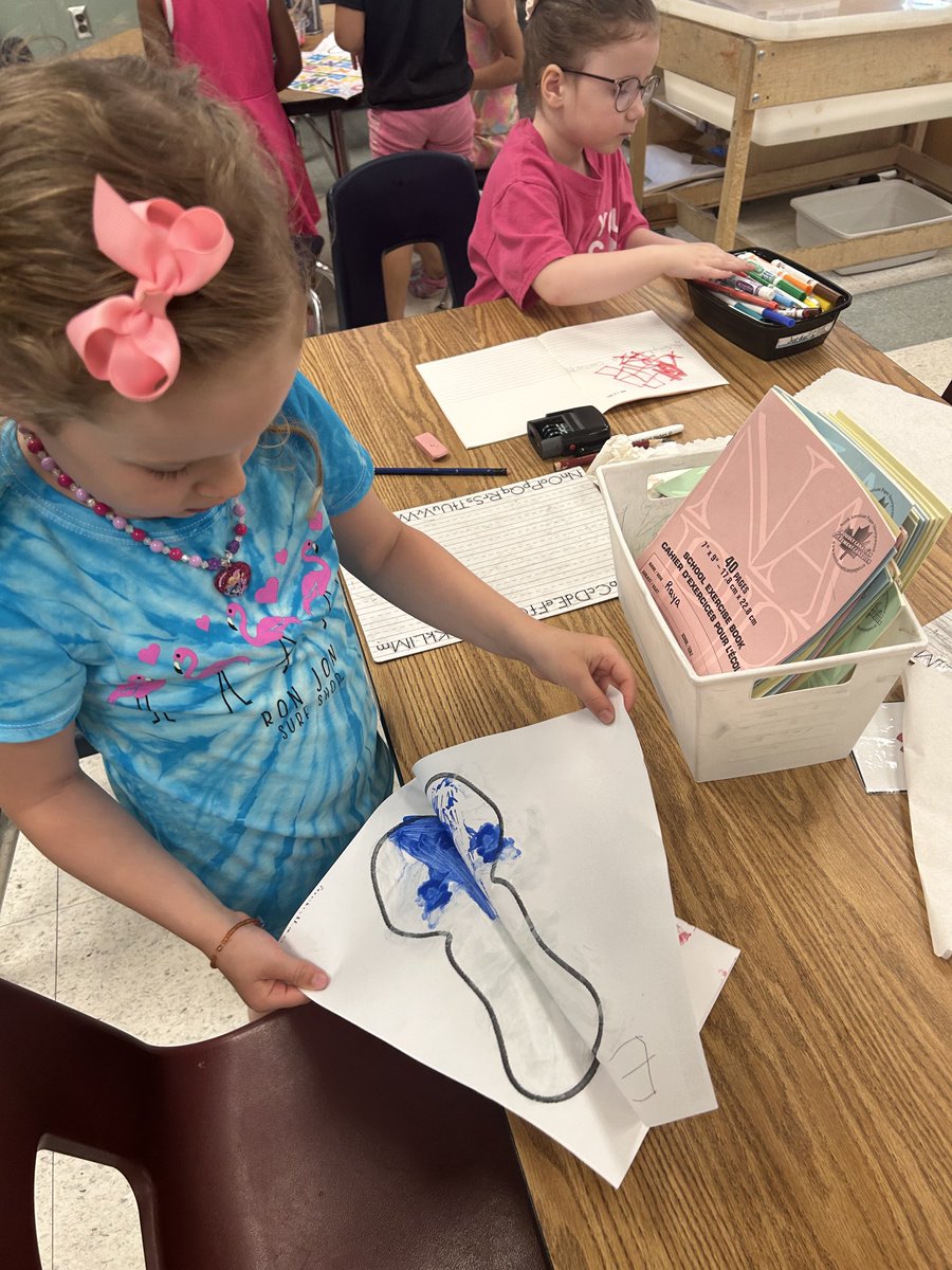 GriffithEthel's tweet photo. Butterflies have been very popular in EYA.  Today we practiced the concept of symmetry by painting one side of a butterfly outline,  folding the paper and spreading the paint to apply it to the other side.  ⁦@KingEdwardLions⁩ https://t.co/gsUfh0wXAW