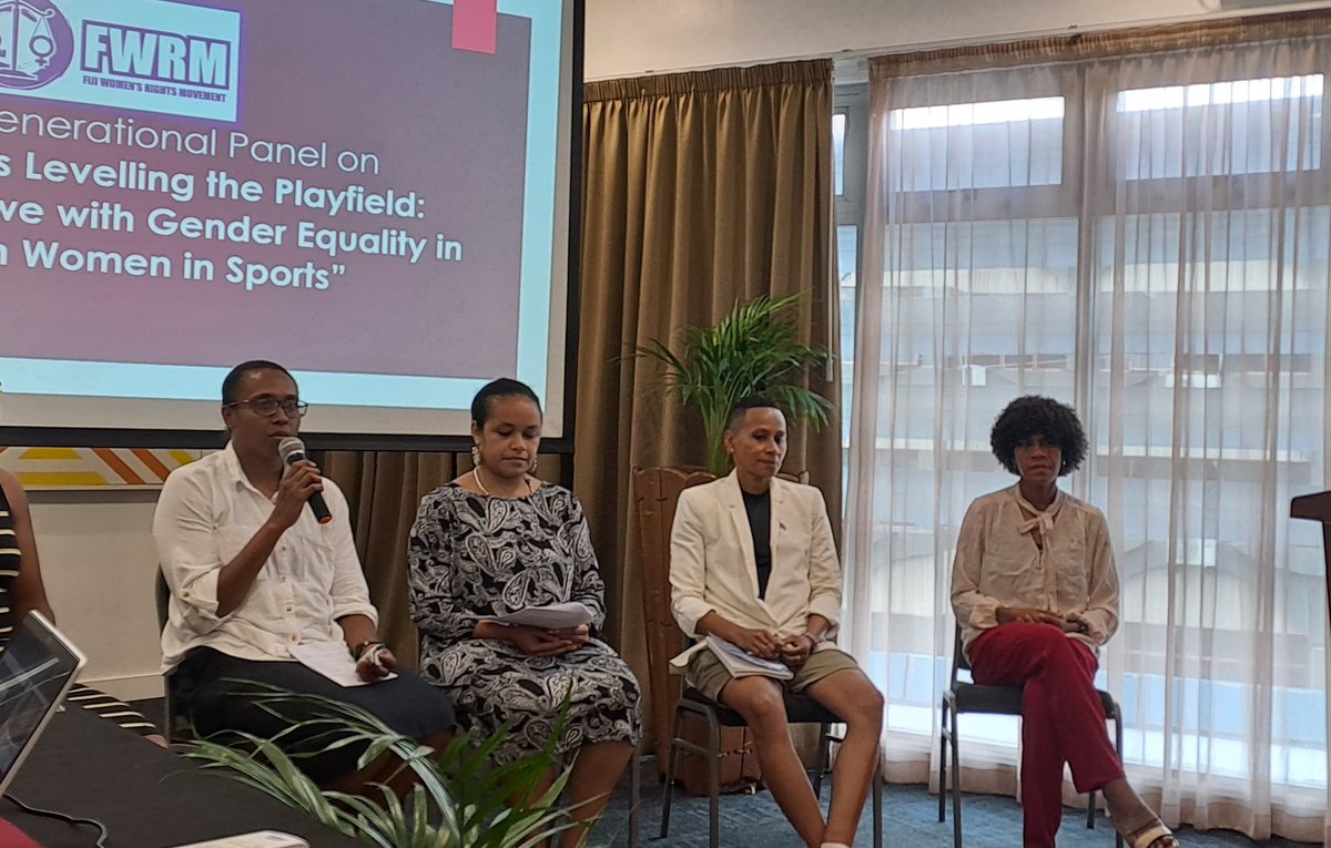 'We went through a lot of strugfle to have a women's team in the Police force (in rugby), grateful for the opportunity to be an advocate (for women in sports),' - Akosita Ravato, Police officer & former Fijiana rep at #YoungWomenInSports panel organised by FWRM @womensfundfiji