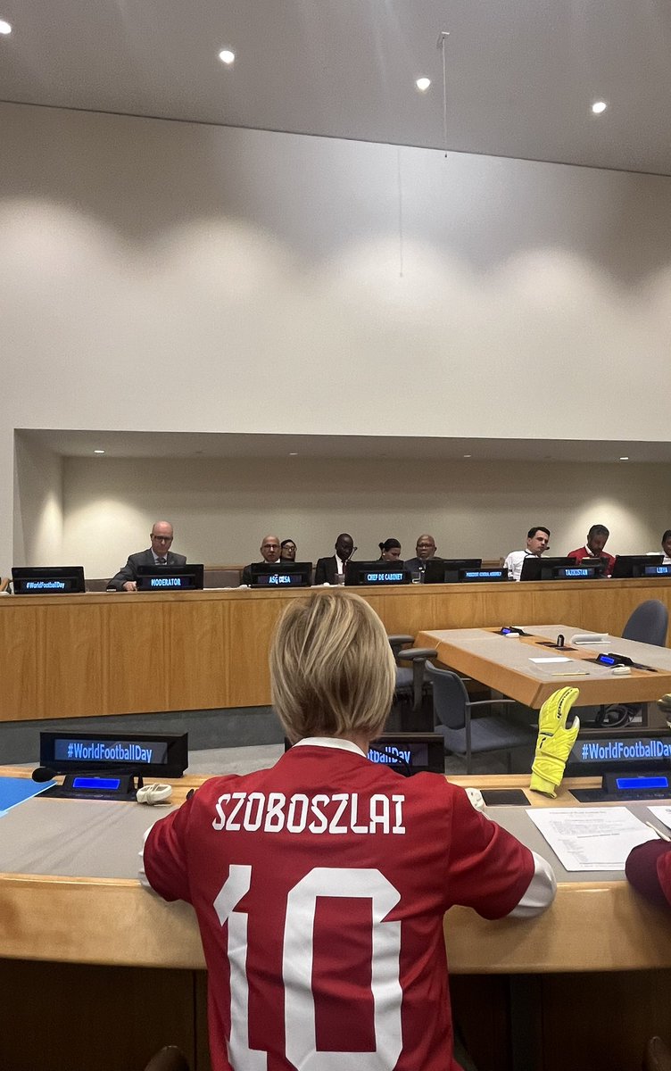 Today we mark the first ever #worldfootballday, a joyful occasion  celebrating the unifying power of football. It reminds us that even amidst the greatest tensions, there is more that unites us than devides us. Thank you <a href="/BahrainMsnNY/">Permanent Mission of Bahrain to UN in New York</a> <a href="/LibyaToUN/">Libyan Mission To UN</a> <a href="/TajikistanUN/">TajikistanUN</a> for the initative.