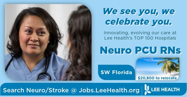 Neuro / Stroke Units at #LeeHealth seek experienced RNs for our award-winning Neuro Institute. Join us and be valued as a person, not just an employee $20,800 in relo incentives, an outstanding benefits package and friendly culture. Schedule a call: oli.vi/YxKWZXP