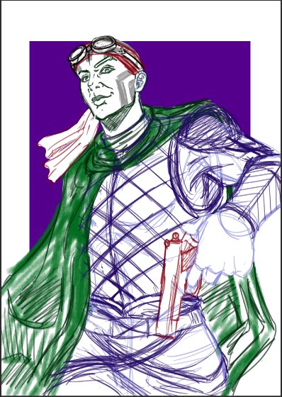 I had a fight with my brain and won! Managed to draw out my rogue for my Monday campaign (we're playing the Villains of Exandria essentially)

#WIP #DnD #CharacterArt #Rogue #Goliath #Swashbuckler #Sketch #DigitalSketch