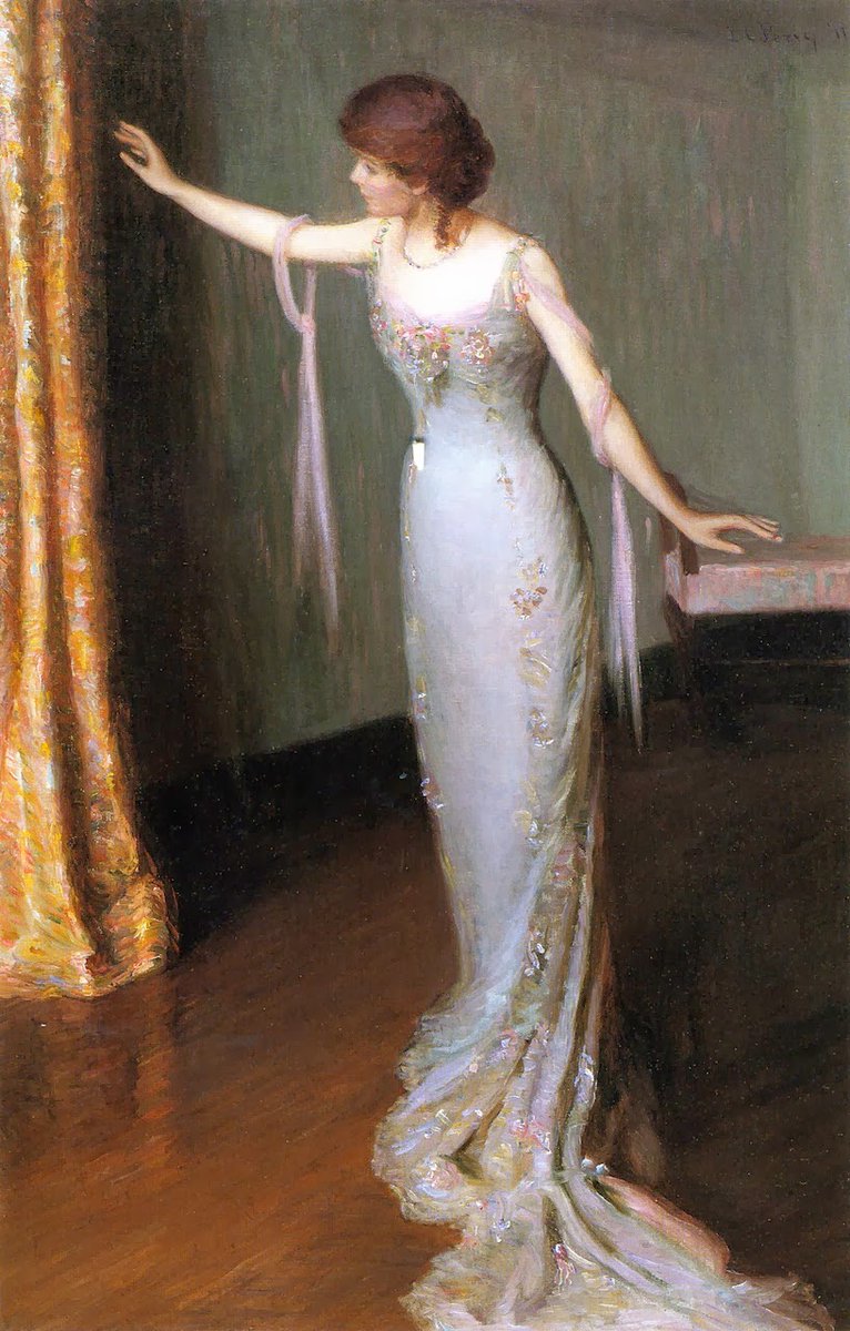 Lady in an Evening Dress, by American painter Lilla Cabot Perry (1911). National Museum of Women in the Arts.