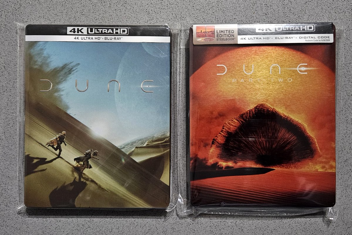 ᑐ ᑌ ᑎ ᕮ
ᑐ ᑌ ᑎ ᕮ ²

#Steelbook #Dune #DunePartTwo #4KUltraHD #BluRay #Amazon
