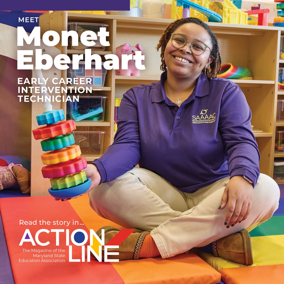 It’s time to meet Monet Eberhart, an up-and-coming educator with a big heart 💖 and a passion for early childhood education to match. Read her story in the latest issue of ActionLine here: marylandeducators.org/my-turn-anne-a…. #unionstrong