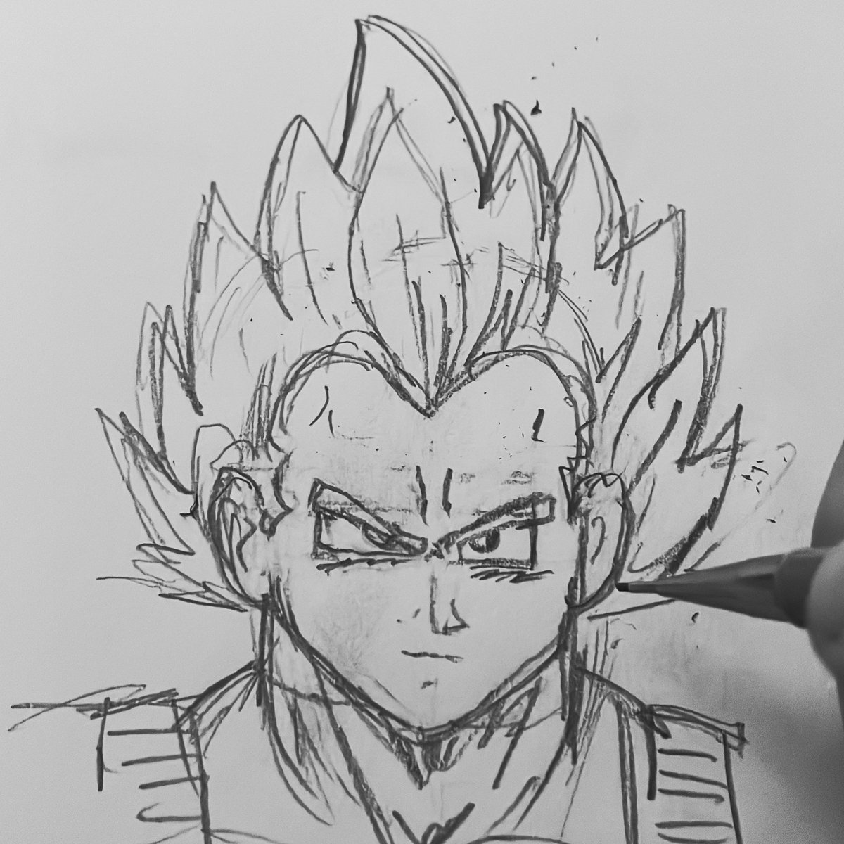 Really fast sketch of Vegeta.
#drawingartwork #pencilsketching #sketchbbokart #vegetafanart #dragonballzfanart #animeartstyle #comics #comicart #comicbookart #makingarteveryday #draweveryday #lovewhatyoudo #animay