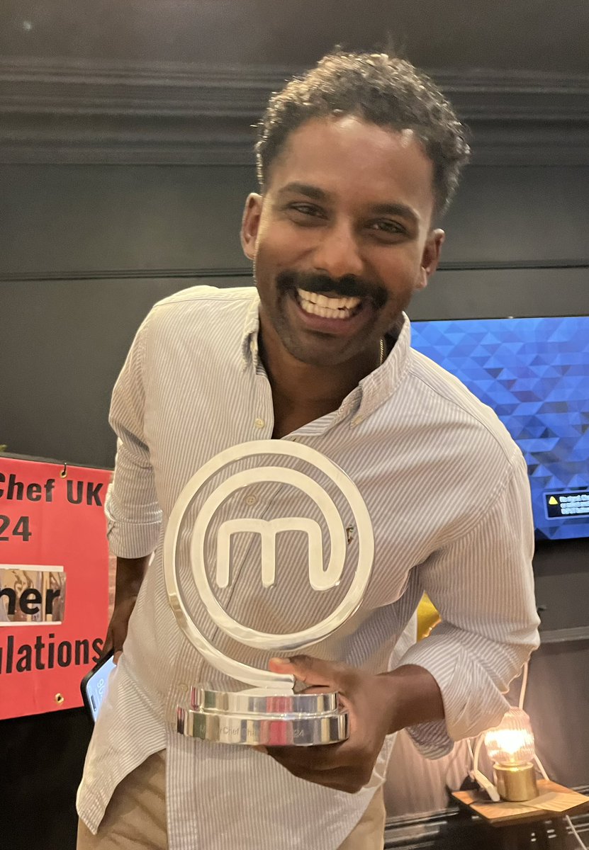 tomcasey88's tweet photo. Look at his little face! Congrats Brin, so proud of you pal. Well deserved #masterchefuk https://t.co/tXfCfSmUzU