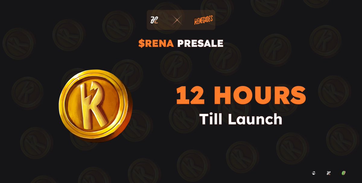 ⏰12 Hours to go for the inaugural launch of $RENA on Harborgate with <a href="/0xrenegades/">Renegades - LiquidNFT on Aptos 💧🌐</a> 

12hrs will be given to $SEEDZ Stakers to buy before the next WL Phase begins.

Stay tuned for more updates and keep your notis on