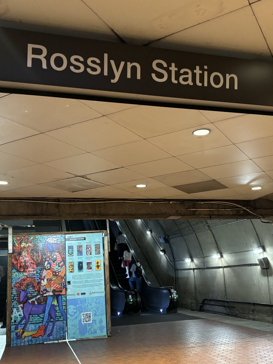 wmata's tweet image. Our #ArtinTransit program partnered with @RosslynVA to beautify the construction panels at Rosslyn Metro Station. Check out the vibrant artwork by local artists on your commute! Learn more: wmata.com/about/news/Loc… #wmata #RosslynVA