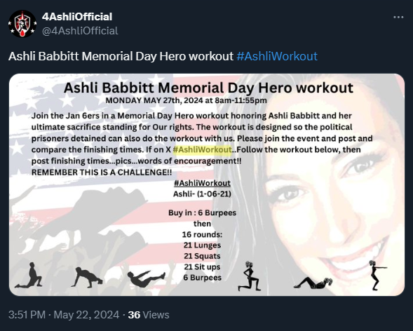 realConaldRump's tweet photo. I hope we get a livestream of all the chuds trying to do this #FreedomCorner #AshliWorkout #chud #chuddercise #WineBurps https://t.co/Iabnm8h9w8