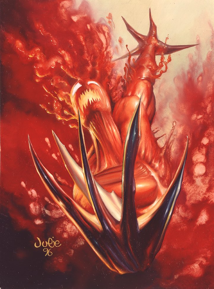 Carnage by Julie Bell (1996) Marvel Masterpieces trading card