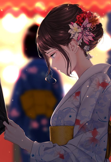 「kimono」 illustration images(Latest)