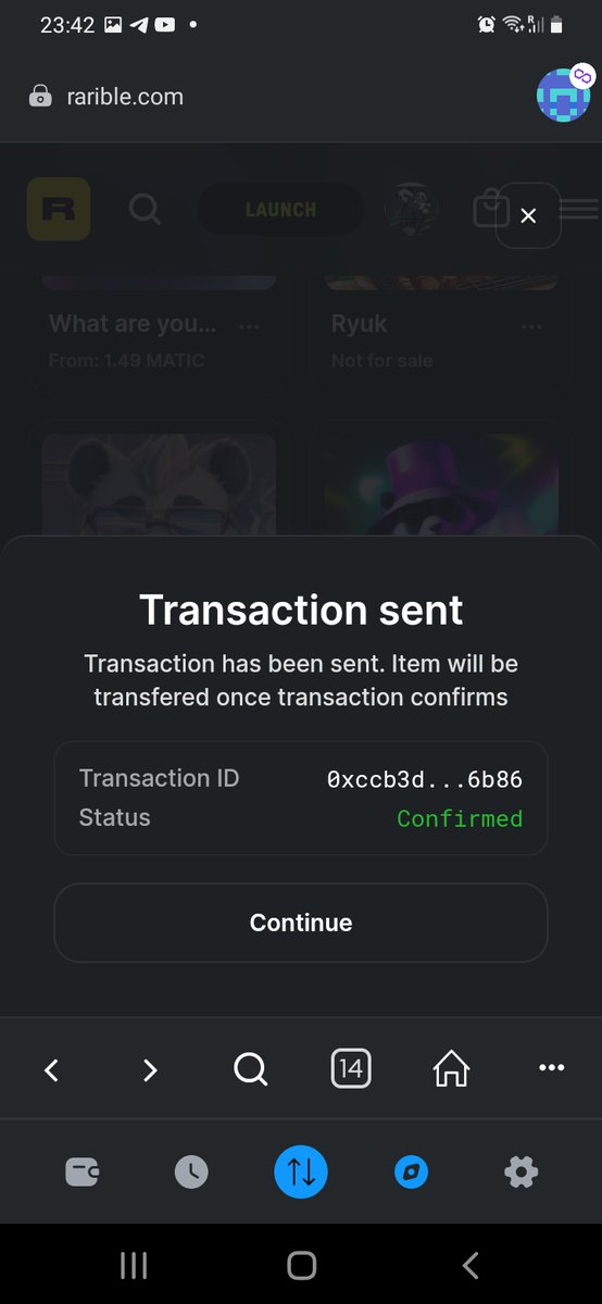 NeverFin77's tweet photo. @Wyll_BBC @OfficialNinoyt @cryptocom @AikoSociety @Cher42069Mus @k Done im sending you 2 nfts one from promo collection other from my old test under rarible collection

Hope you like it.
Promess is promess 
Have good day

#lfg #betterworld #CodeXBT #codeislaw https://t.co/Z2eQIASMtO