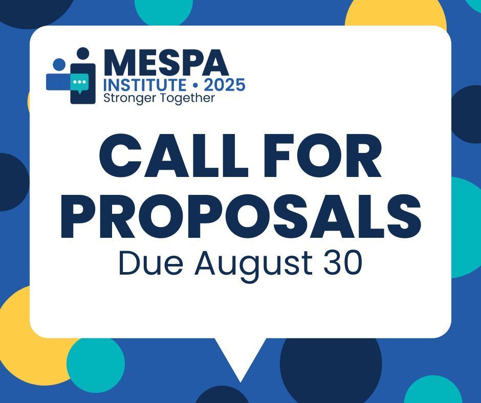 💬 Do you use innovative strategies in your school? Do you have a unique approach to school leadership? We want to hear from you! Submit your proposal for a breakout session and join us in shaping the future of education. #StrongerTogether #MESPA2025 mespa.net/Institute2025