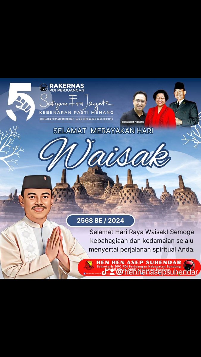 Selamat Hari Raya Waisak 2568 BE/2024. Kesadaran akan keragaman di Indonesia sangat penting sehingga perlu merawat harmoni dan kerukunan, yang merupakan salah satu syarat pembangunan.
...