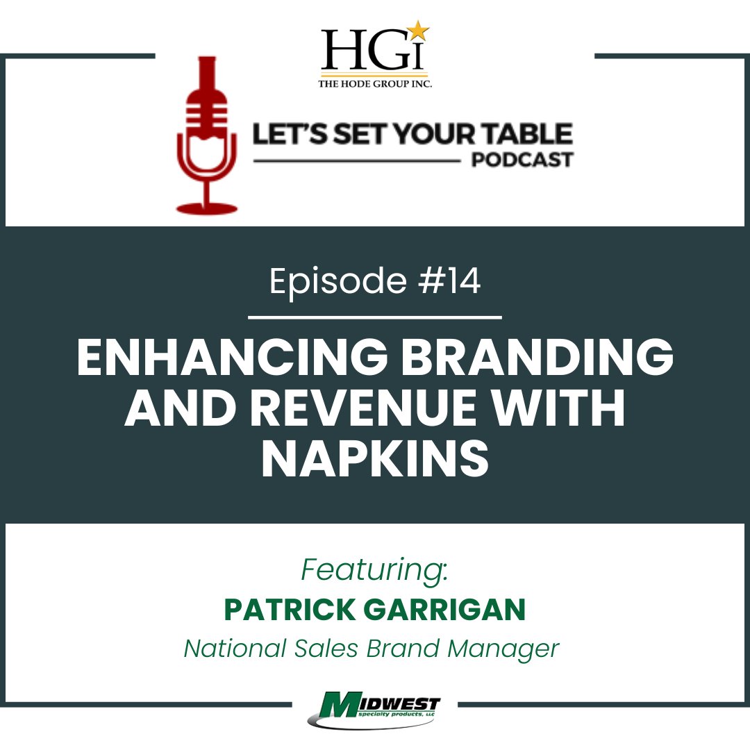 ProductsMidwest's tweet image. We&apos;re thrilled to share that our very own Patrick Garrigan, National Sales Brand Manager at Midwest Specialty Products, was recently featured on The Hode Group&apos;s podcast #LetsSetYourTable: open.spotify.com/episode/6HbRc7…?