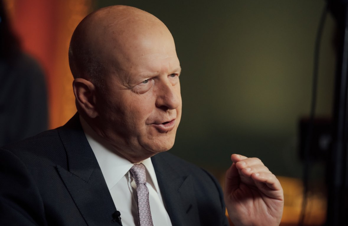 JUST IN: Goldman Sachs CEO, David Solomon, says he expects zero Fed rate cuts in 2024.