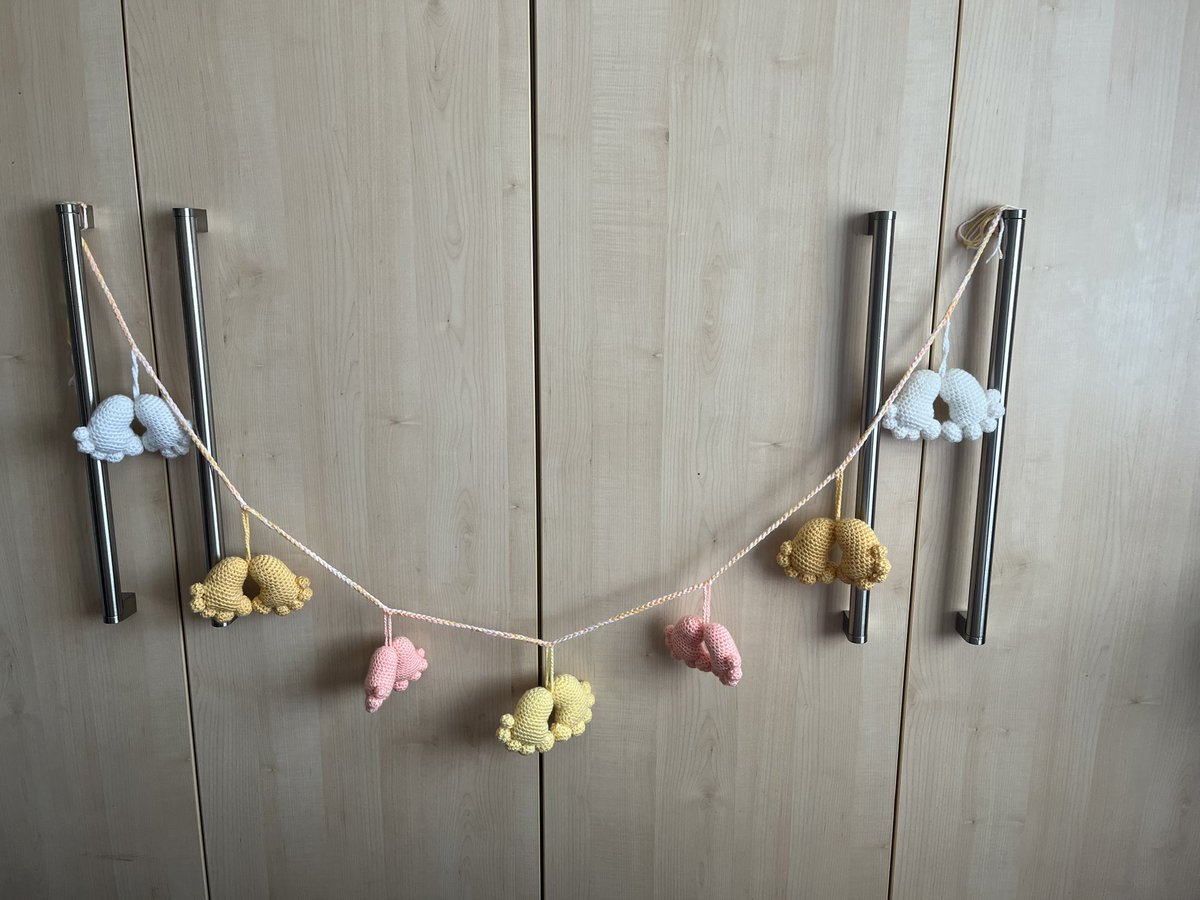 Like our crochet hanging feet?? We also do them as a garland. This is perfect for baby shower decor that then can be used in baby’s nursery afterwards.
#sashcrafterskeepsakes #crochetfeet #handmadewithlove #UniqueGift #numonday #babyshower #handmadegifts #newbaby #nurserydecor