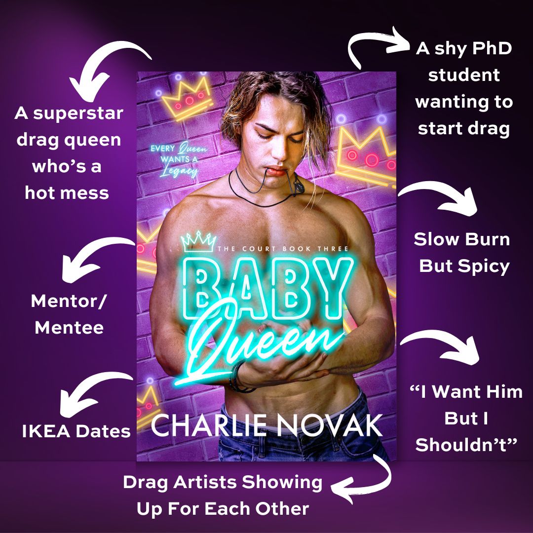 One Day Until BABY QUEEN!💙

Are you ready for a hot mess drag superstar and the sweet PhD student desperate to start drag who just can't resist each other?

Pre-order now: mybook.to/babyqueen