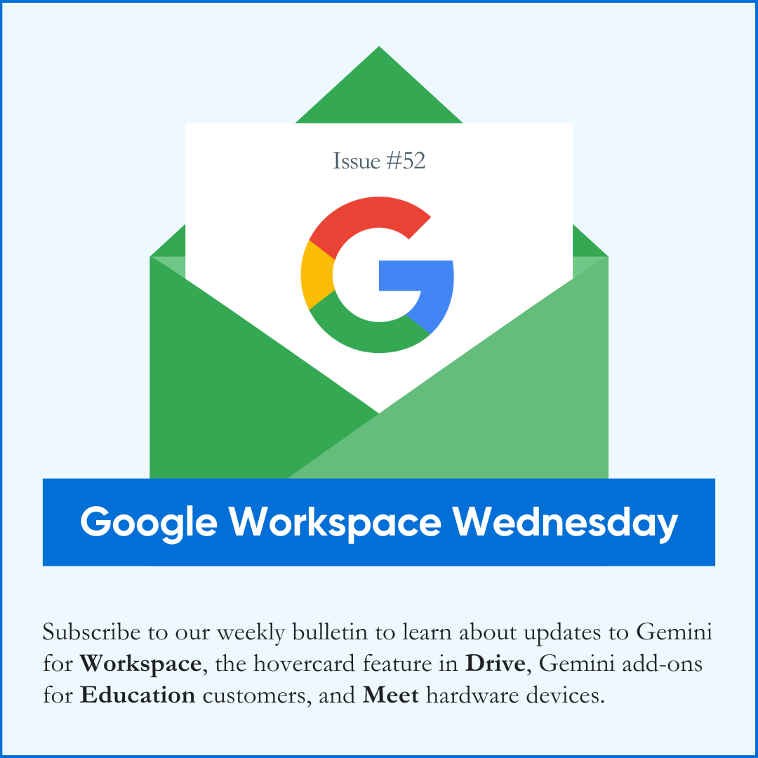 Gmail’s Contextual Smart Reply feature will offer longer and more detailed suggestions. See our Google Workspace Wednesday Bulletin for this and more 👉 hubs.ly/Q02x_my10 

#GoogleWorkspace #ManagedCloudServices #SmallBusiness #GoogleWorkspaceWednesday