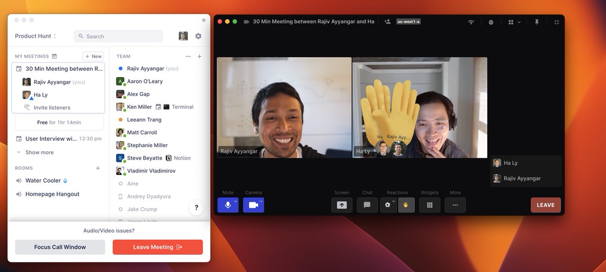 Secret weapon for remote work: a Virtual Office We use @Tandem (my last startup) It can take some encouragement to get your team to adopt it, but the fluidity and serendipity of quick conversations is 1000% worth it! What's your remote work secret weapon?