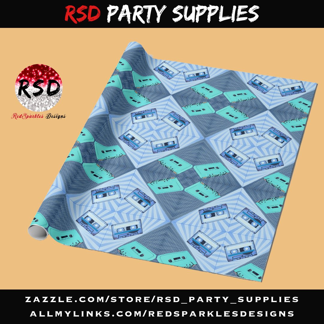 POPART POLKA DOT CASSETTES - BLUES WRAPPING PAPER zazzle.com/z/akg9sook?rf=… via @zazzle #Zazzle #ZazzleMade #ZazzleShop #ShopZazzle #RSD #RedSparklesDesigns #WomanOwned #PopArt #CassetteTapes #Retro #RSDPartySupplies #Gifts #Presents #GiftWrap #WrappingPaper #GiftSupplies