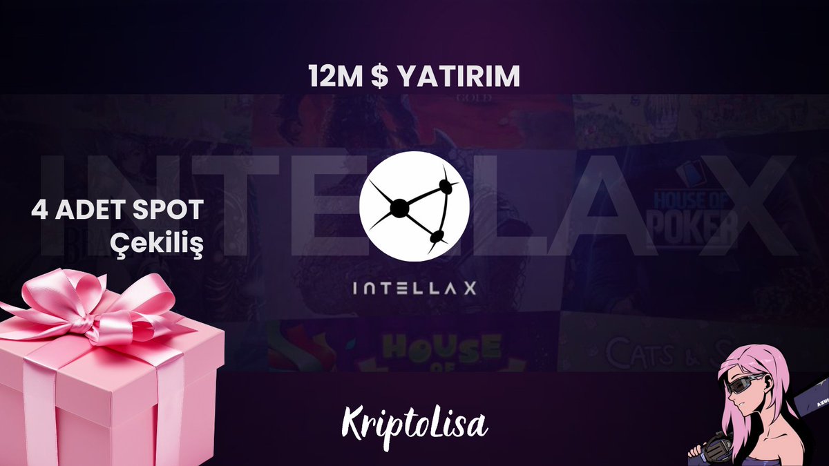 🚨WHITELIST🚨 En az Borpa kadar değerli bir whitelist 💰Intella X, Animoca Ventures, Polygon Ventures, Magic Eden dahil olmak üzere birçok VC'den 12 MILYON DOLAR topladı. Polygon üzerindeki @TeamIntella'nın IntellaX 'ten 4 adet spot hediye! 👉🏻 Intella X, Koreli Web2 Oyun devi