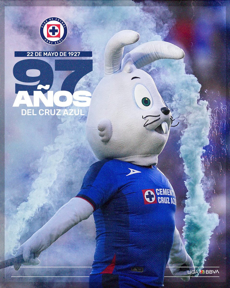 LigaBBVAMX's tweet photo. 9️⃣7️⃣ años de historia, títulos y una afición que no baja los brazos nunca 💙🥹

Felicidades, @CruzAzul 🥳🎈 https://t.co/P5O8JTjMbL