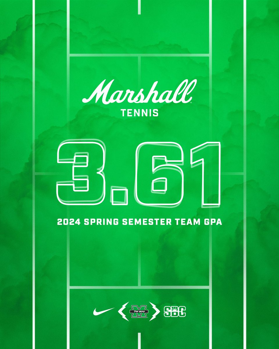 Dominating on the court and in the classroom! 🤘🫡 ✅ All 11 student-athletes had a Spring 2024 semester GPA of a 3.0+ ✅ 12 student-athletes made the MU Dean’s List (3.3+ Semester GPA) throughout the 2023-2024 academic year. #WeAreMarshall