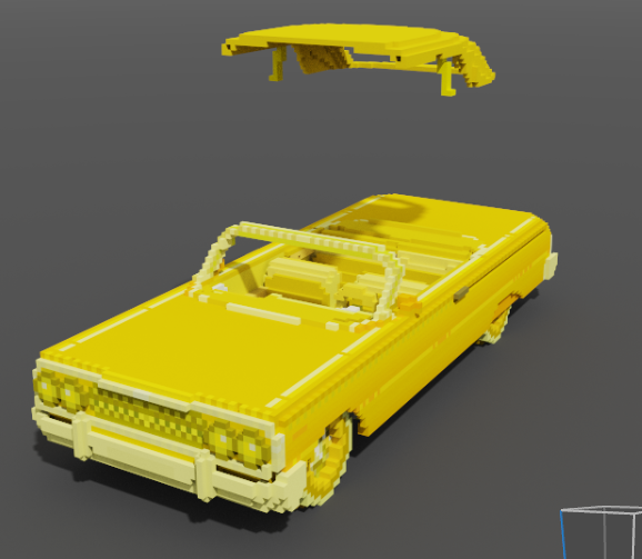 LexxLucreNFT's tweet photo. In love with my GOLDSmobile ... available only to my crypto art collectors as a special thank you for rocking with me. 
Comes with roof or nah...
IF you bought something from my foundation gallery or any of my ABSCRACKs from my  BASE gallery hit me up and I'll shoot you the .vox https://t.co/8EpFiO5PDZ