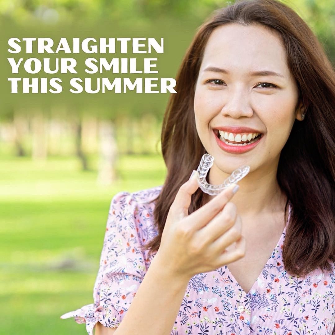 Celebrate #summer with a new smile. #Invisalign clear aligners you can get the #smile you want with a treatment that fits your busy life. Call us today and ask what Invisalign can do for you! 903-581-5881 #smilemakeover #newsmile #invisalignsmile