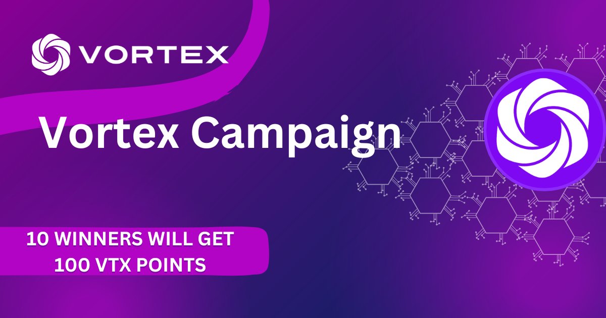 #Vortex Campaign 🔥
🏆 Rewards: 100 VTX Points each
⏰ Duration: May 23rd - 30th

HOW TO ENTER:   
1️⃣ ❤️&amp; RT this tweet   
2️⃣ Follow: <a href="/VortexDexOffice/">Vortex🚀</a> 
3️⃣ Tag 1 friends in comment
4️⃣ Join: t.me/VortexDex
5️⃣ Submit your BSC address in the comment. 

Vortex Points will