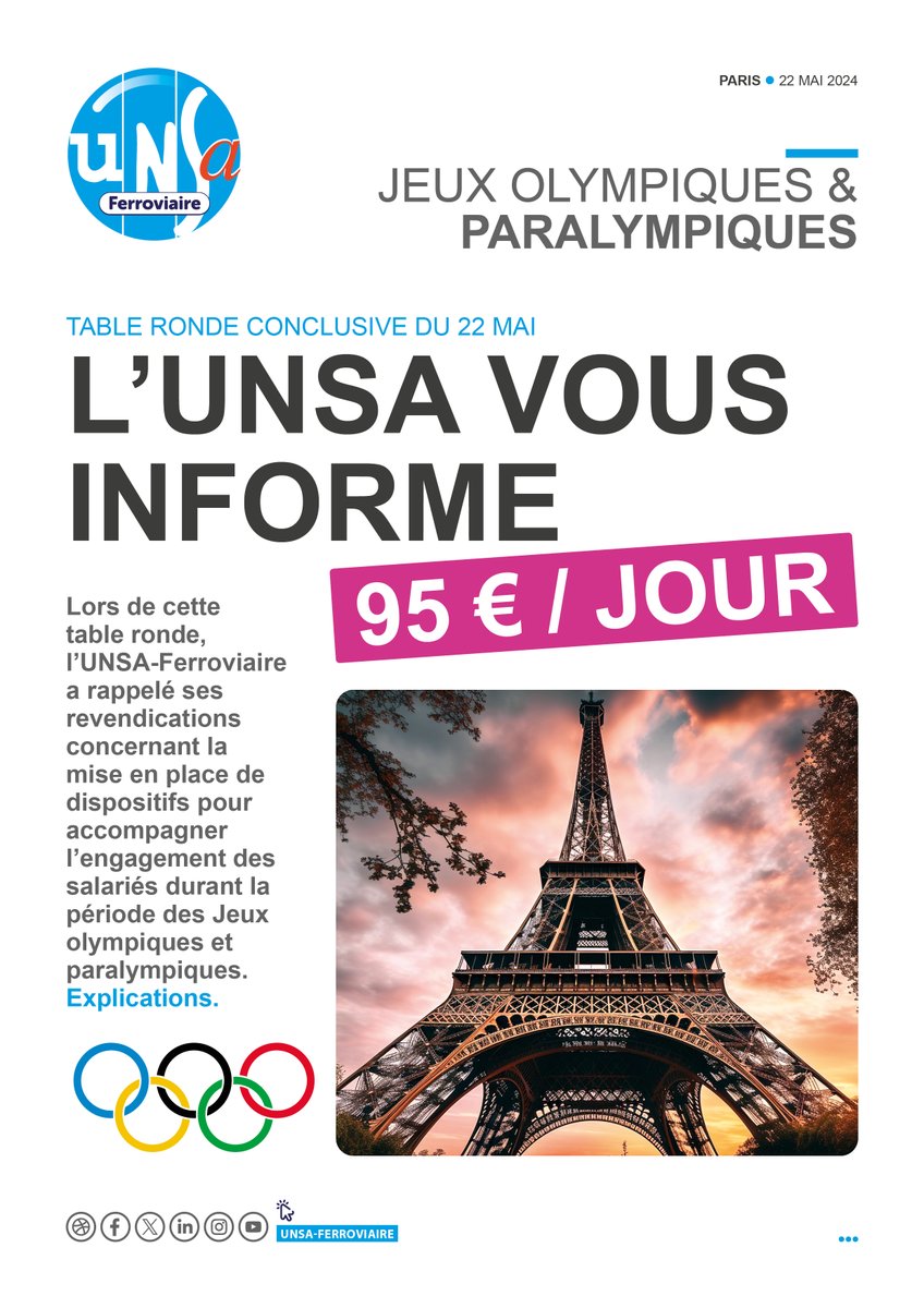 UNSAFerro_Off's tweet photo. // JOP DE PARIS 2024 // En attendant la position de son bureau fédéral du 2️⃣7️⃣ mai sur la signature ou non de cet accord, l'@UNSAFerro_Off vous informe sur la table ronde conclusive d'aujourd'hui 💡 @afpfr 

Je clique ici ▶ https://t.co/wFa8inzzNH https://t.co/GbSHpV7KJk