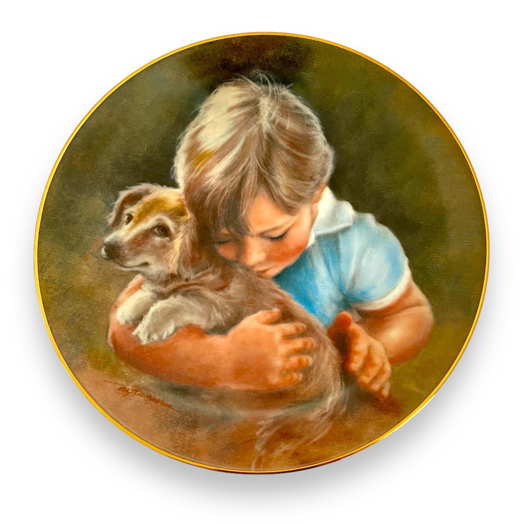Enjoy 15% off entire store. Use code 15TIMELESS15 @eBay #ebay #vintage #sale #wallart #wallplaque #puppy Rare Goebel Porcelain Plate First Puppy From Little Hugs Series ebay.com/itm/1264949095…