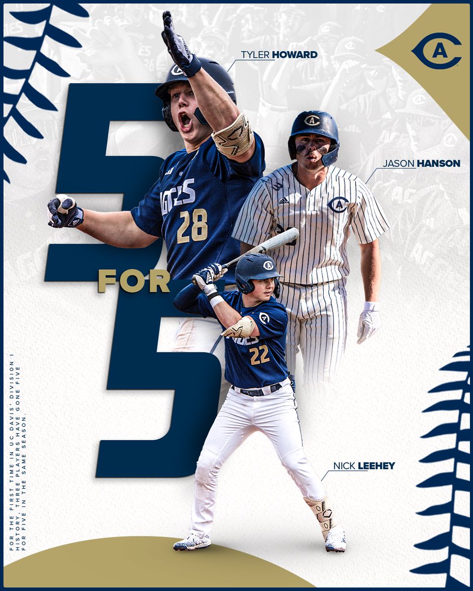 𝟓-𝐅𝐎𝐑-𝟓 𝐓𝐑𝐈𝐎

Jason Hanson, Nick Leehey and Tyler Howard make Aggie history!

For the first time in UC Davis’ Division I history, three or more Aggies have gone 5-for-5 in the same season! 🔥

#GoAgs