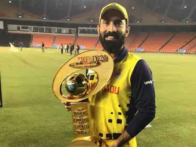 Dinesh Karthik captained Tamil Nadu 32 times in Syed Mushtaq Ali Trophy. TN won 28 of them. 88% success rate. Greatest limited overs batter and captain for Tamil Nadu.