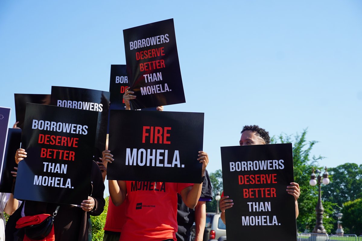 We can’t stand by while @MOHELA abuses borrowers, worsens the student debt crisis, & undermines @POTUS' efforts to #CancelStudentDebt.

The Biden Administration must #FireMOHELA to protect borrowers & put predatory loan servicers on notice.