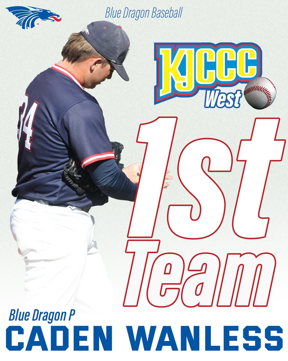 The best closer in the conference 🔥

Caden Wanless had a 4-0 record, six saves and 1.43 ERA as he was named an all-conference first-team selection. #BreatheFire