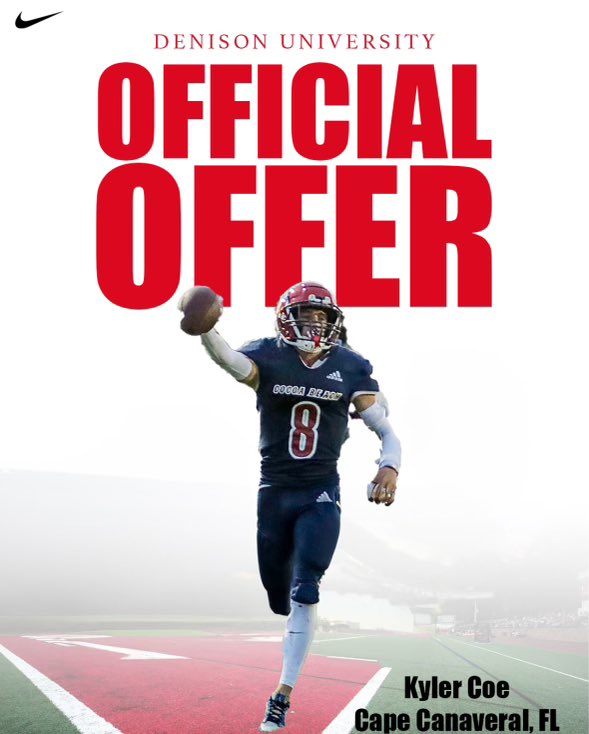 Kyler Coe (@kylercoe) on Twitter photo After great conversations with <a href="/coachjo51/">Jovon Johnson</a> and <a href="/coachhatem/">Jack Hatem</a> , Iโm super stoked to have been offered by <a href="/DUFootball/">Denison Football</a> โผ๏ธ ๐ฏ
<a href="/DeezyCoe/">Dan Coe</a> <a href="/CoachKimmey/">Coach Kimmey</a> <a href="/321Workout/">Mel Mitchell III</a> <a href="/DBUGURU93/">Coach T.j.๐
๐พโโ๏ธ</a>
.
.
.
#RollDenny #mental #ironaddict #ballhawks #secondarytonone #dbnation #wreckingcrew #headachegang After great conversations with <a href="/coachjo51/">Jovon Johnson</a> and <a href="/coachhatem/">Jack Hatem</a> , Iโm super stoked to have been offered by <a href="/DUFootball/">Denison Football</a> โผ๏ธ ๐ฏ
<a href="/DeezyCoe/">Dan Coe</a> <a href="/CoachKimmey/">Coach Kimmey</a> <a href="/321Workout/">Mel Mitchell III</a> <a href="/DBUGURU93/">Coach T.j.๐
๐พโโ๏ธ</a>
.
.
.
#RollDenny #mental #ironaddict #ballhawks #secondarytonone #dbnation #wreckingcrew #headachegang