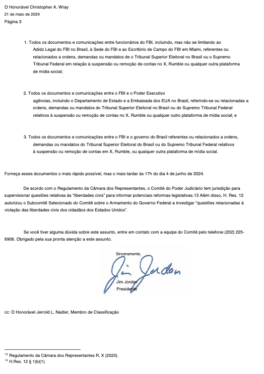 shellenberger's tweet photo. A maioria dos americanos pensa que o Brasil é uma democracia liberal, mas não é. O presidente @LulaOficial está reprimindo a liberdade de expressão, e um juiz desonesto da Suprema Corte chamado @Alexandre de Moraes está exigindo que as plataformas de mídia social proíbam jornalistas e políticos de quem ele não gosta. 

Mas agora, graças aos TWITTER FILES - BRAZIL, todos podem ver a censura criminosa de Lula e de Moraes, e o Congresso dos EUA exige respostas do FBI sobre o seu papel na marcha do Brasil para o totalitarismo. Obrigado  Rep. @Jim_Jordan