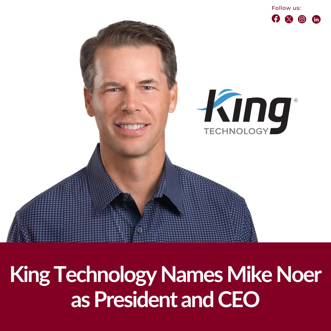 SpaRetailer's tweet image. King Technology, Inc., makers of FROG water care products, announced the appointment of Mike Noer as its new president and CEO, effective April 16.

Read More: sparetailer.com/king-technolog…

#SpaRetailer #WaterCareIndustry #KingTechnology #FROGProducts #LeadershipAnnouncement