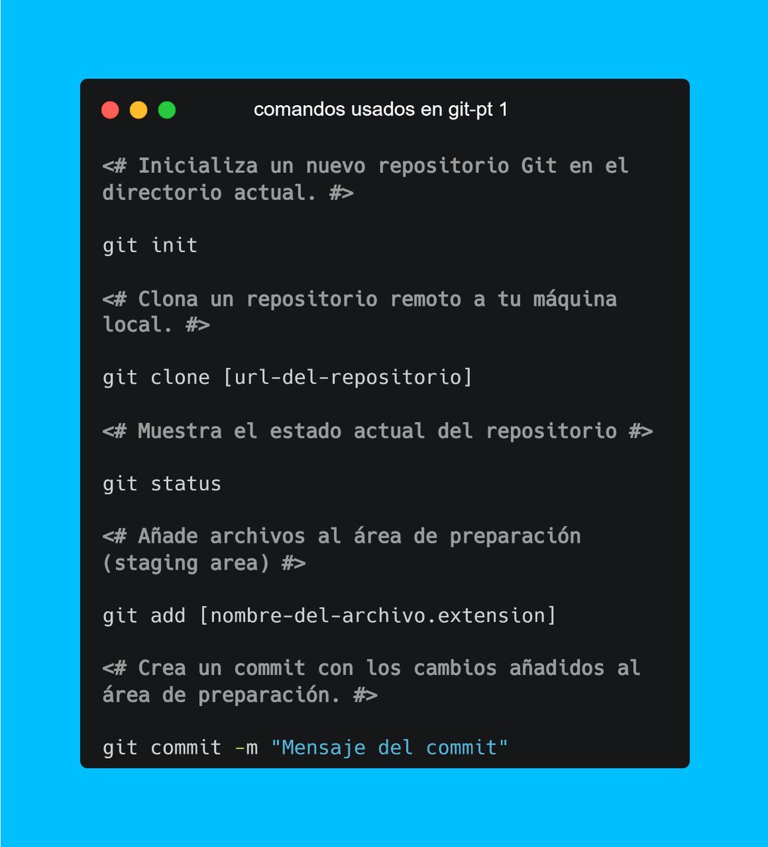 DevJhonluna's tweet image. 🚀Aprende los comandos básicos de Git y ¡a volar el código! Genial para devs frontend junior y alumnos de programación web. RT y sígueme para no perderle la pista a la parte 2. #github #DesarrolloFrontend #git #DesarrolloWeb .