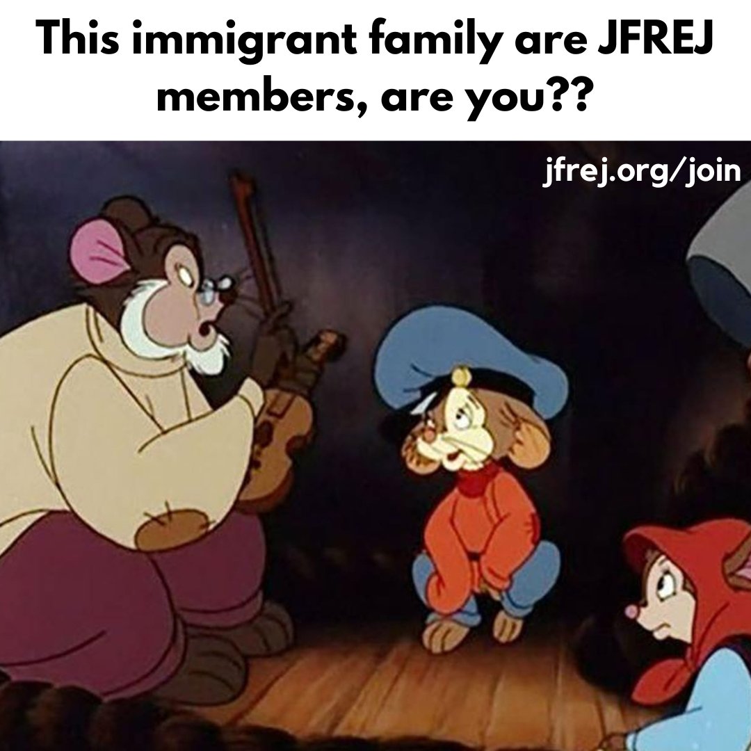 Meet our JFREJ members!

The Mouskeveitz family emigrated from their shtetl found a home in NYC. Now, they fight for ALL migrant families and to #EndShelterEvictions -- because we have enough cheese to go around!🧀

Join the Mousekevitz's, become a member! jfrej.org/join