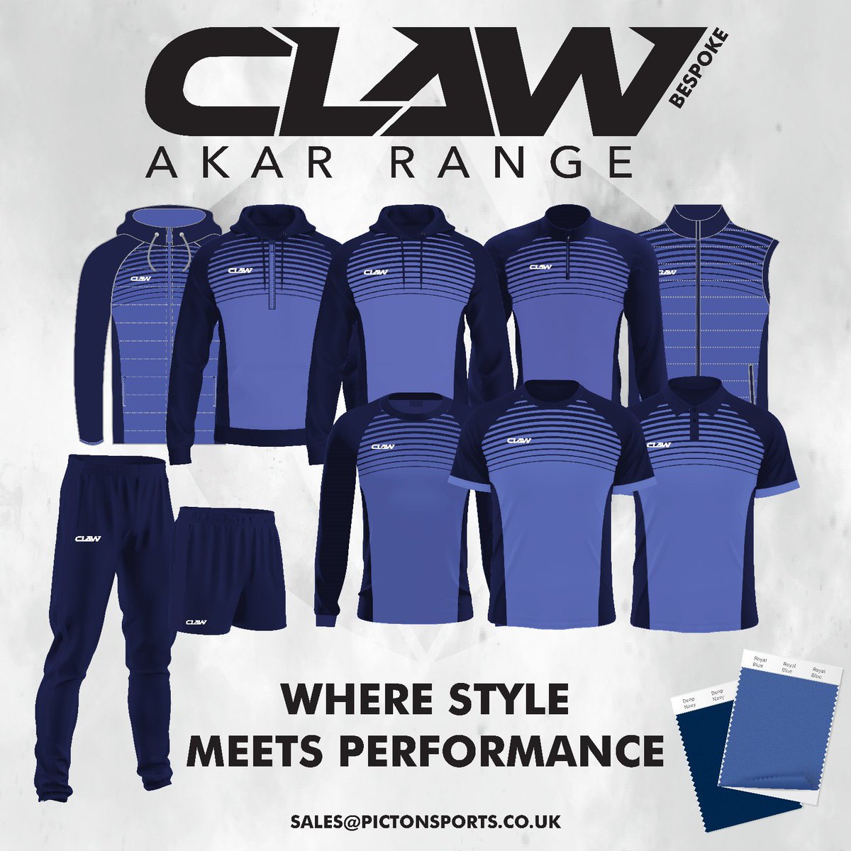 We are thrilled to unveil the new Claw Akar range! Custom colour options are available now, with stock colours coming soon. For more details or to see these designs in your team’s colors, email sales@pictonsports.co.uk. #clawteamwear