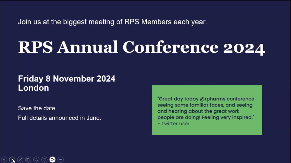 #RPSConference 2024 - Save the date @rpharms